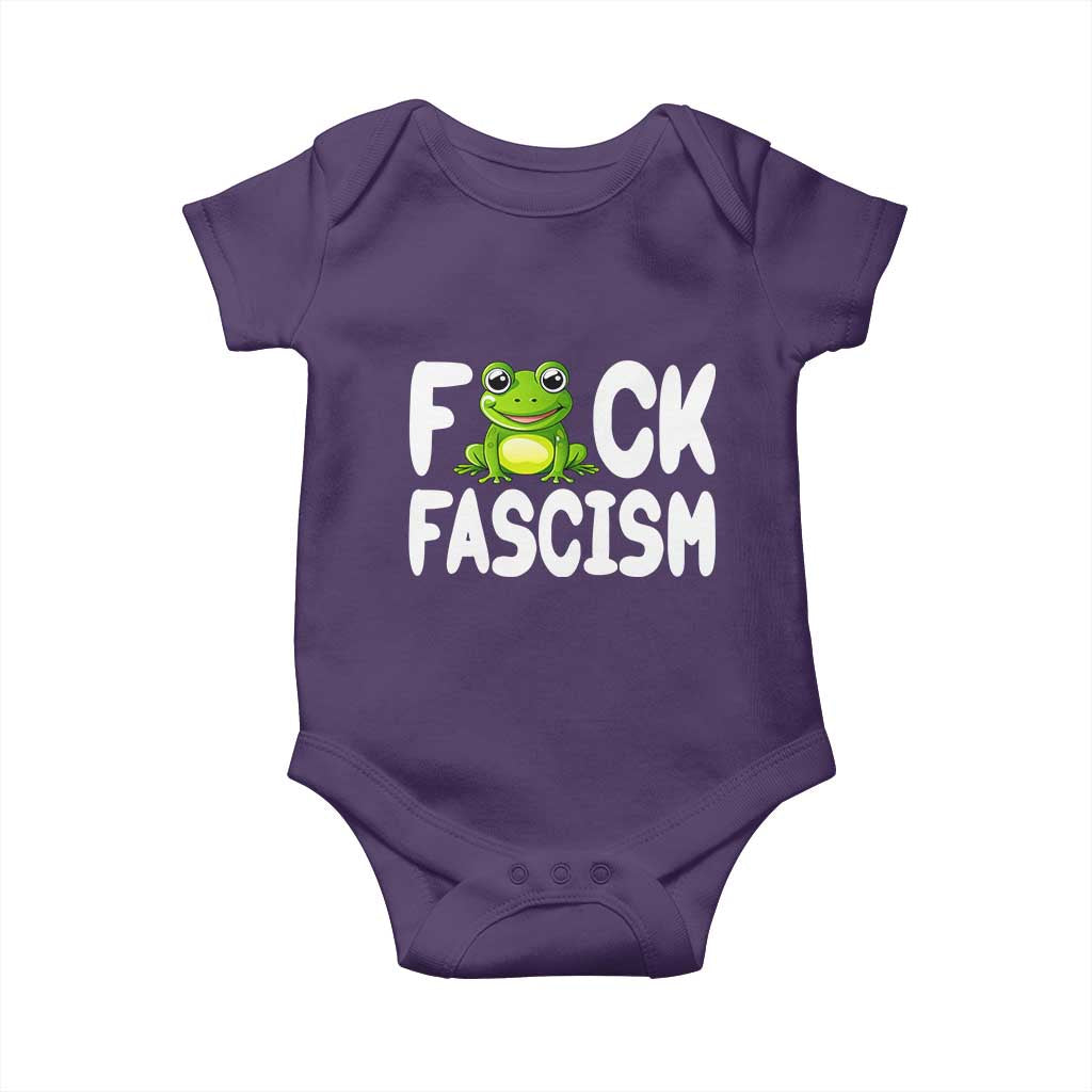 Funny Frog Fck Fascism Baby Onesie Resist Protest Human Rights - Wonder Print Shop