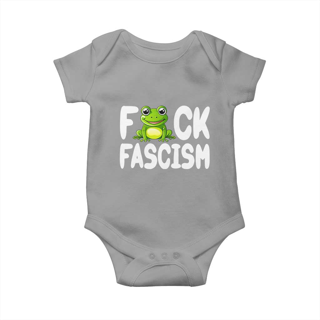 Funny Frog Fck Fascism Baby Onesie Resist Protest Human Rights - Wonder Print Shop