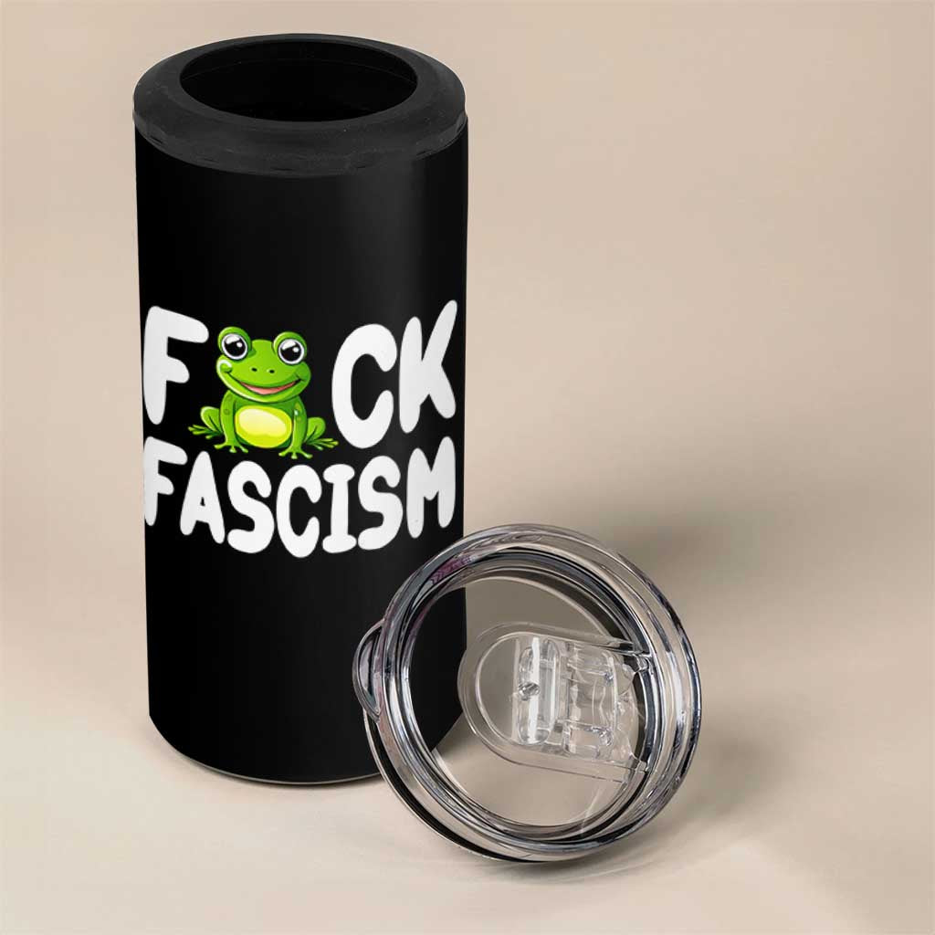 Funny Frog Fck Fascism 4 in 1 Can Cooler Tumbler Resist Protest Human Rights - Wonder Print Shop