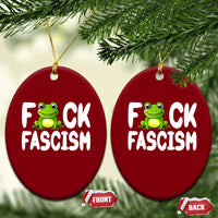 Funny Frog Fck Fascism Ceramic Ornament Resist Protest Human Rights - Wonder Print Shop