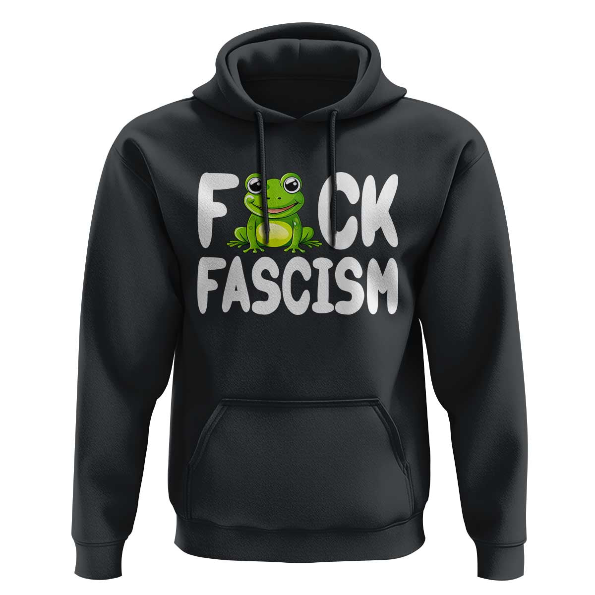 Funny Frog Fck Fascism Hoodie Resist Protest Human Rights - Wonder Print Shop