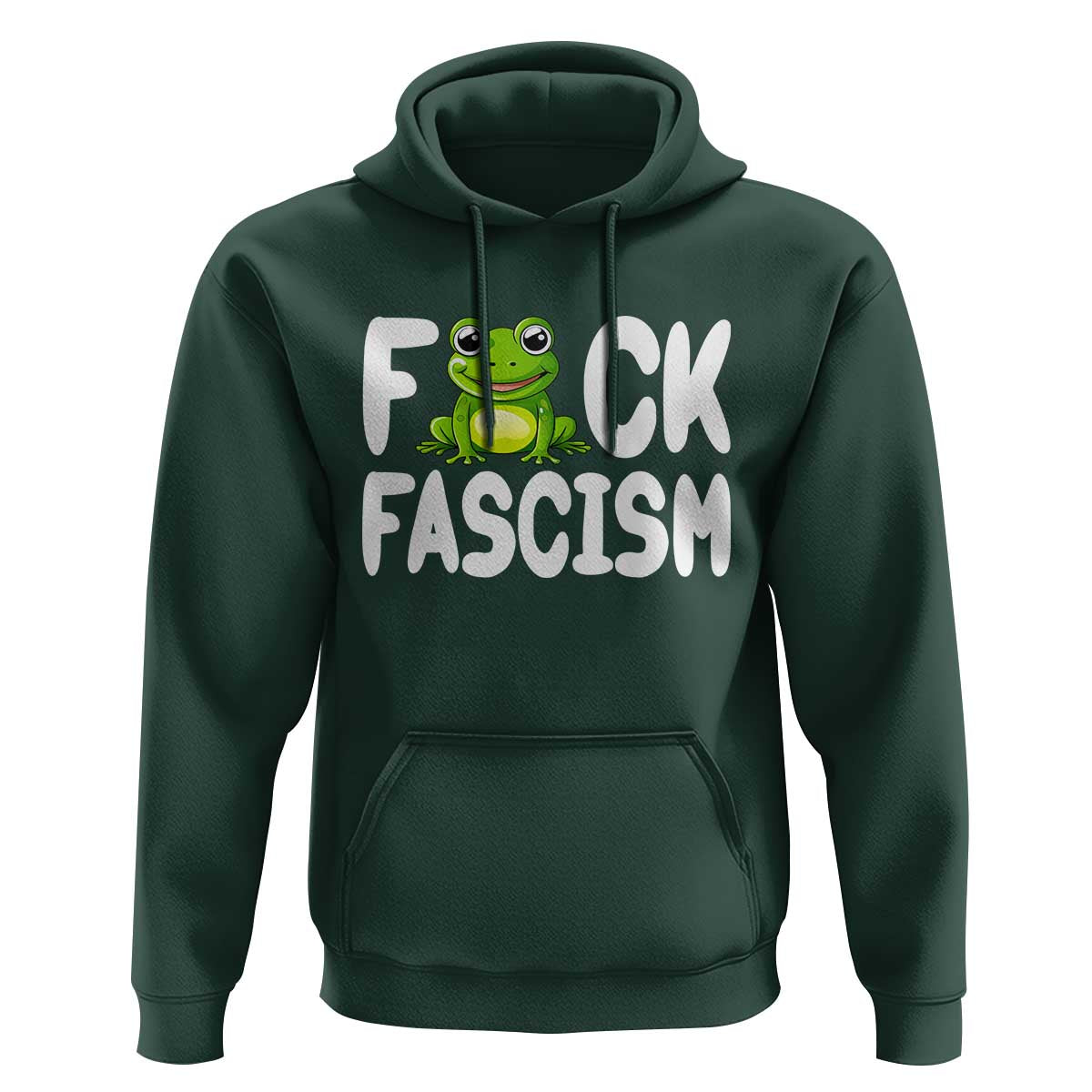 Funny Frog Fck Fascism Hoodie Resist Protest Human Rights - Wonder Print Shop