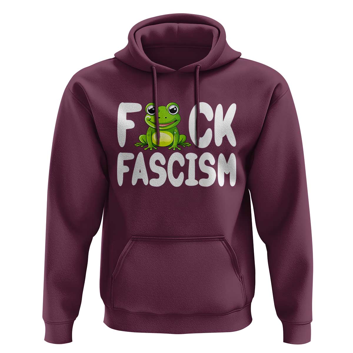 Funny Frog Fck Fascism Hoodie Resist Protest Human Rights - Wonder Print Shop