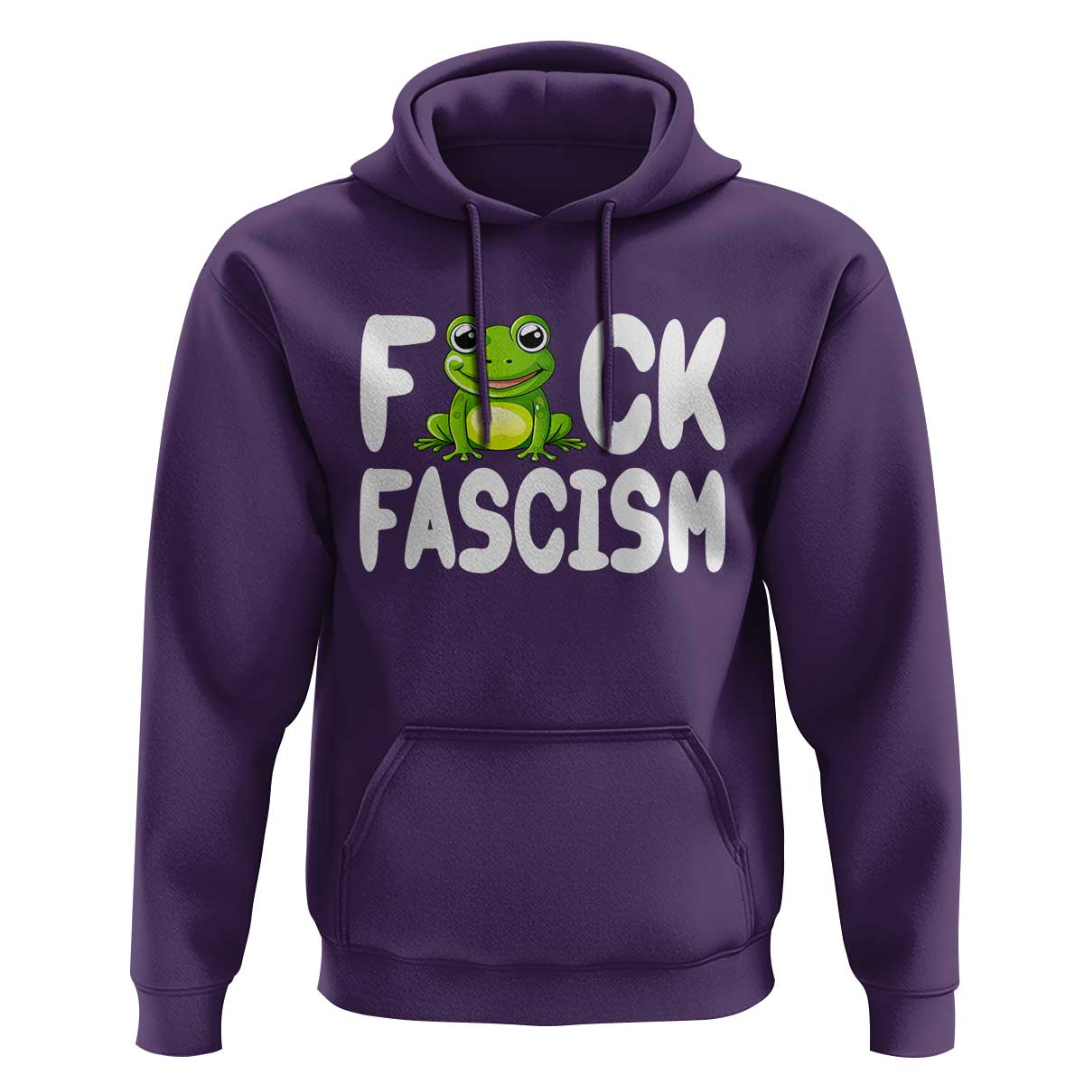 Funny Frog Fck Fascism Hoodie Resist Protest Human Rights - Wonder Print Shop