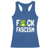 Funny Frog Fck Fascism Racerback Tank Top Resist Protest Human Rights - Wonder Print Shop