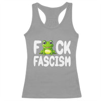Funny Frog Fck Fascism Racerback Tank Top Resist Protest Human Rights - Wonder Print Shop