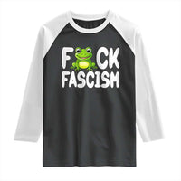 Funny Frog Fck Fascism Raglan Shirt Resist Protest Human Rights - Wonder Print Shop
