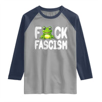 Funny Frog Fck Fascism Raglan Shirt Resist Protest Human Rights - Wonder Print Shop