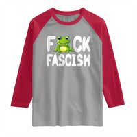 Funny Frog Fck Fascism Raglan Shirt Resist Protest Human Rights - Wonder Print Shop