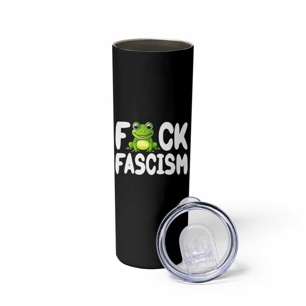 Funny Frog Fck Fascism Skinny Tumbler Resist Protest Human Rights - Wonder Print Shop