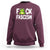 Funny Frog Fck Fascism Sweatshirt Resist Protest Human Rights - Wonder Print Shop