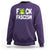 Funny Frog Fck Fascism Sweatshirt Resist Protest Human Rights - Wonder Print Shop