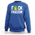 Funny Frog Fck Fascism Sweatshirt Resist Protest Human Rights - Wonder Print Shop