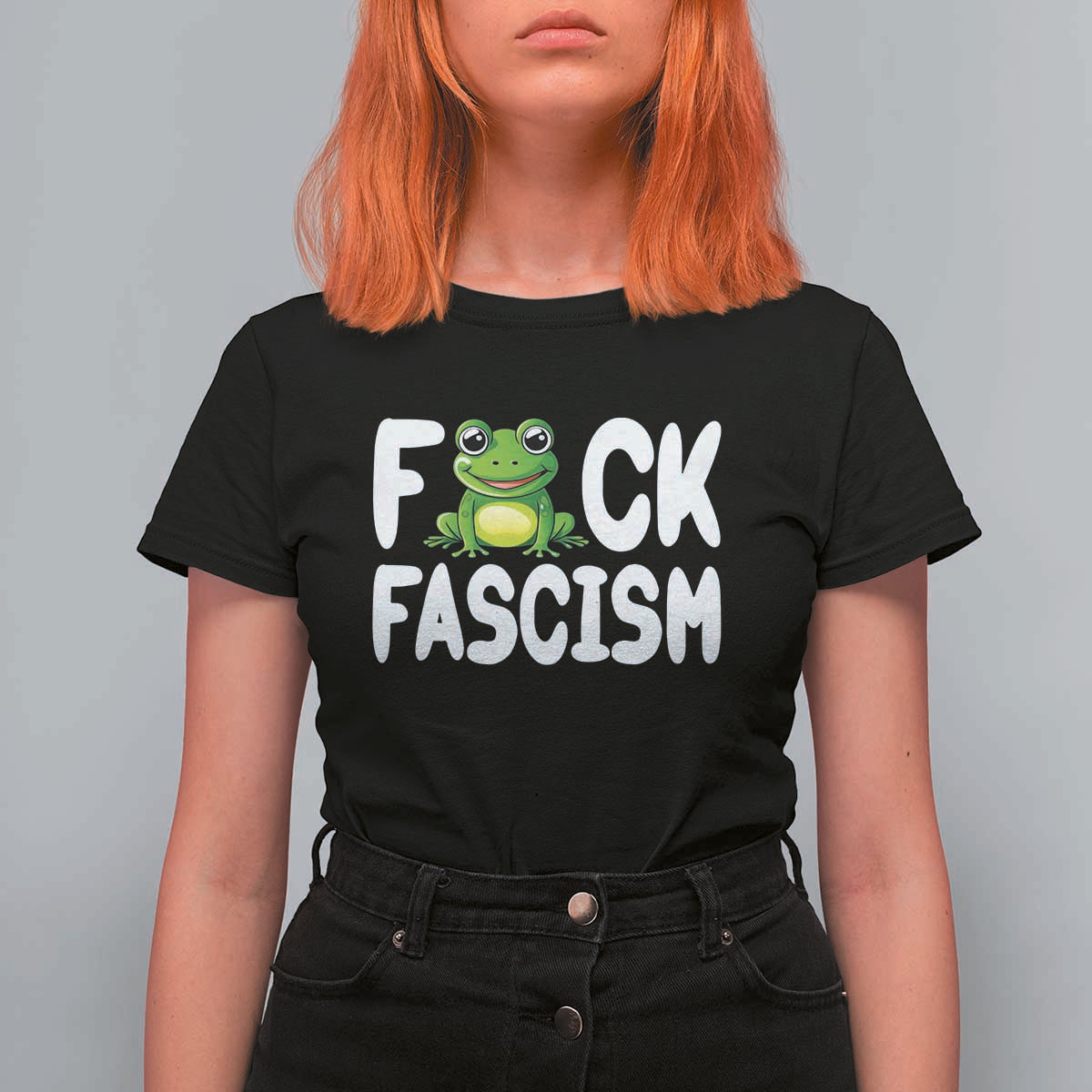 Funny Frog Fck Fascism T Shirt For Women Resist Protest Human Rights - Wonder Print Shop