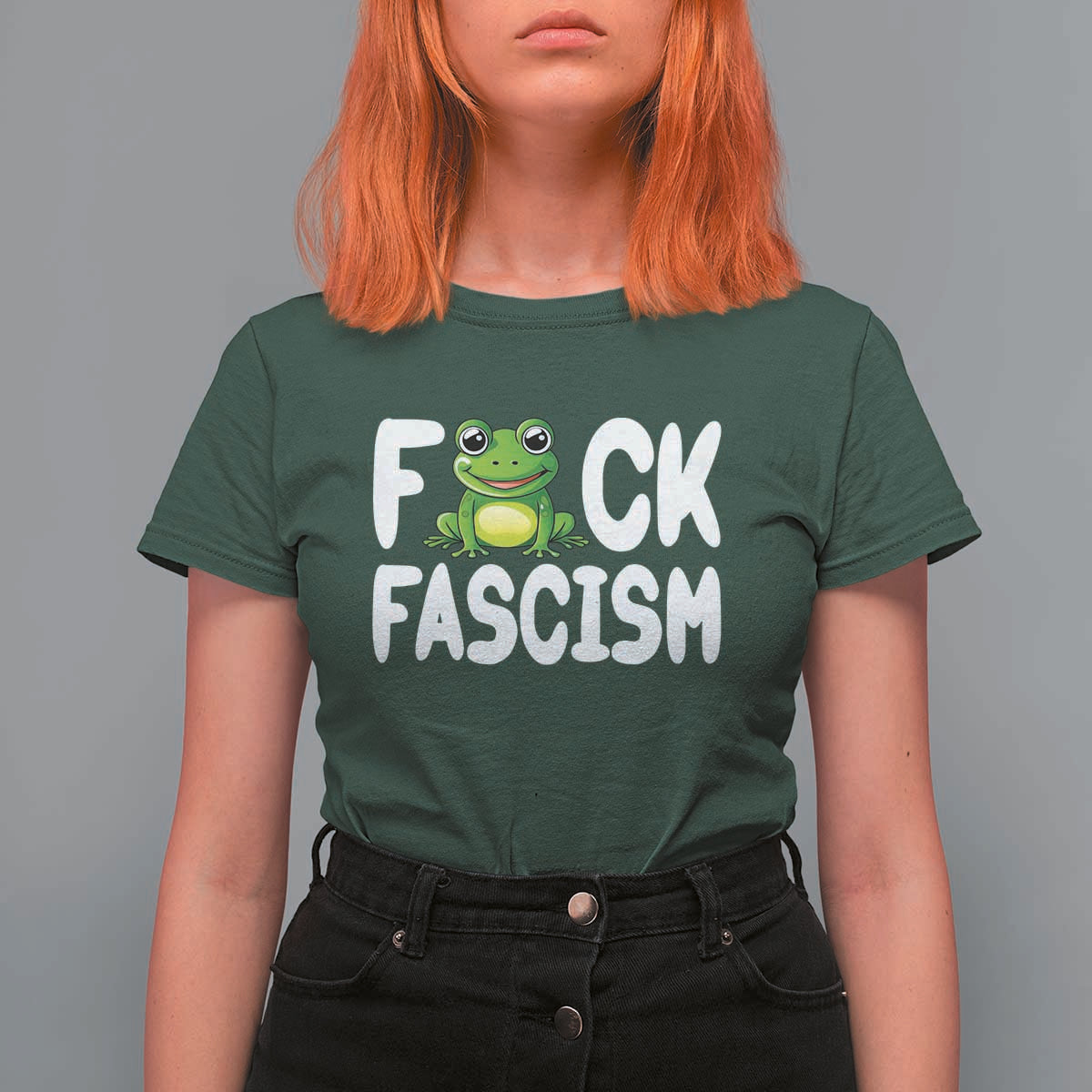 Funny Frog Fck Fascism T Shirt For Women Resist Protest Human Rights - Wonder Print Shop