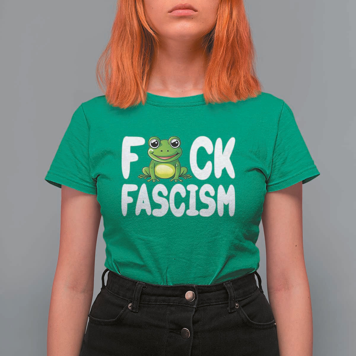 Funny Frog Fck Fascism T Shirt For Women Resist Protest Human Rights - Wonder Print Shop