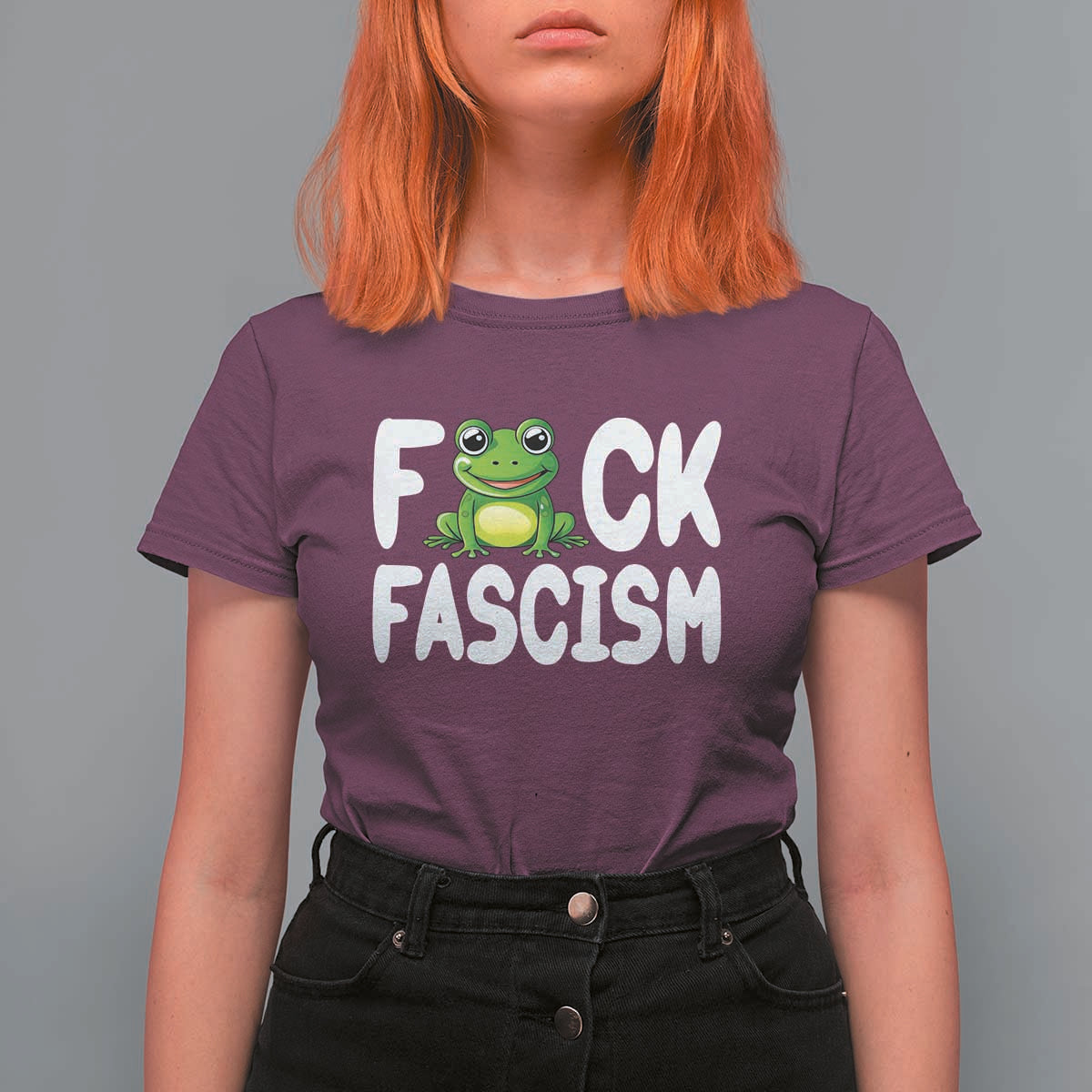 Funny Frog Fck Fascism T Shirt For Women Resist Protest Human Rights - Wonder Print Shop