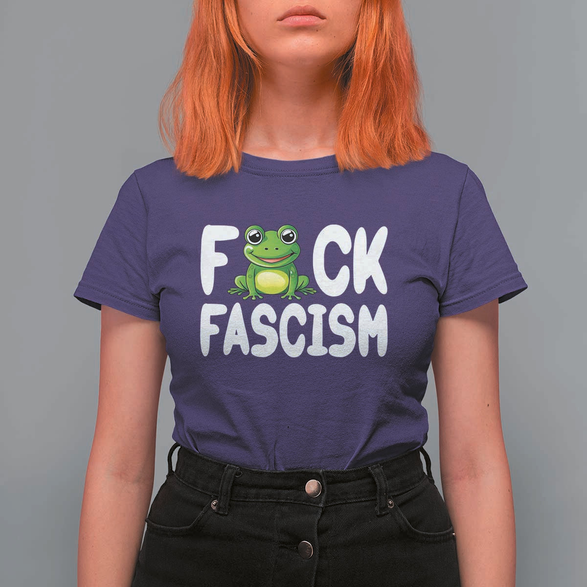 Funny Frog Fck Fascism T Shirt For Women Resist Protest Human Rights - Wonder Print Shop