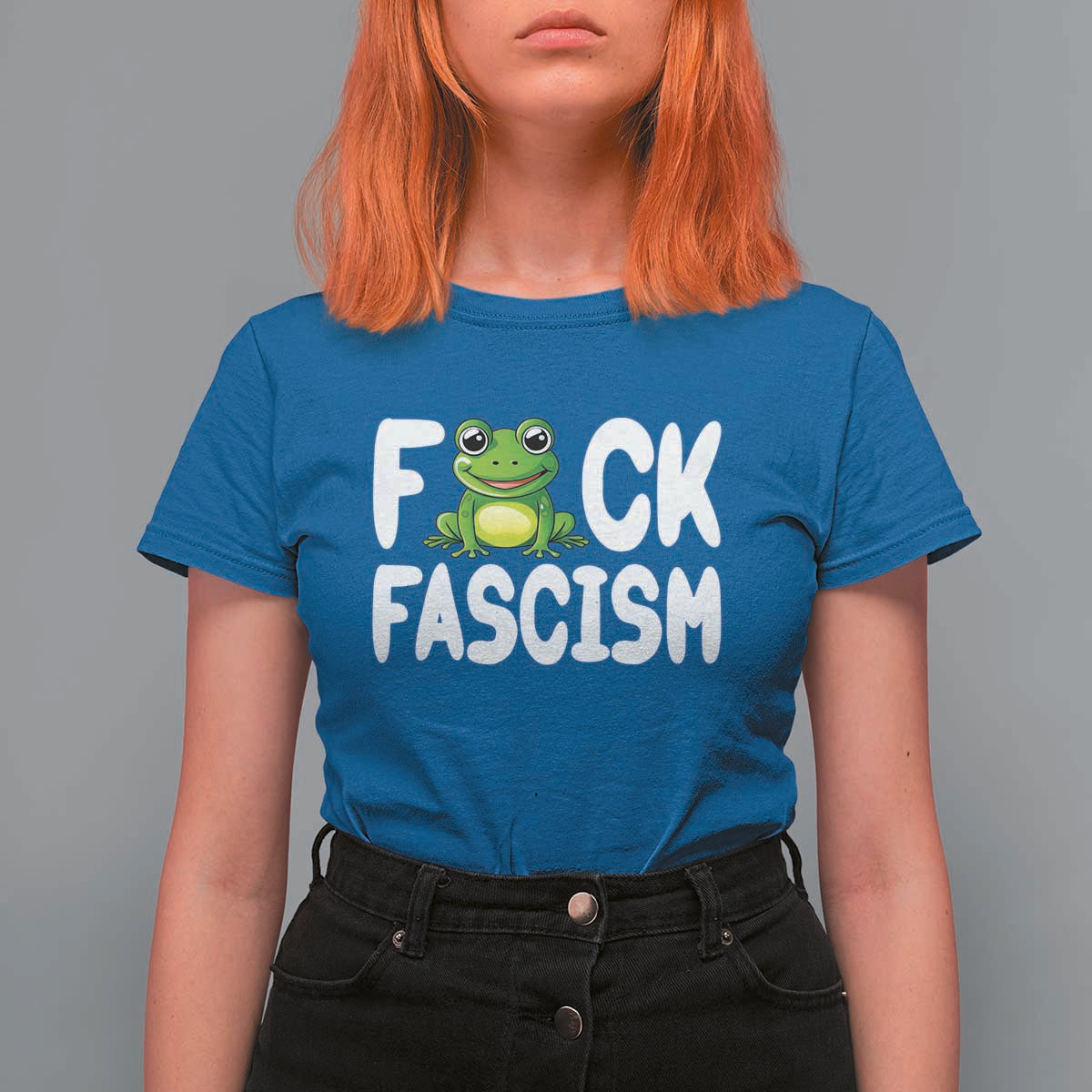 Funny Frog Fck Fascism T Shirt For Women Resist Protest Human Rights - Wonder Print Shop