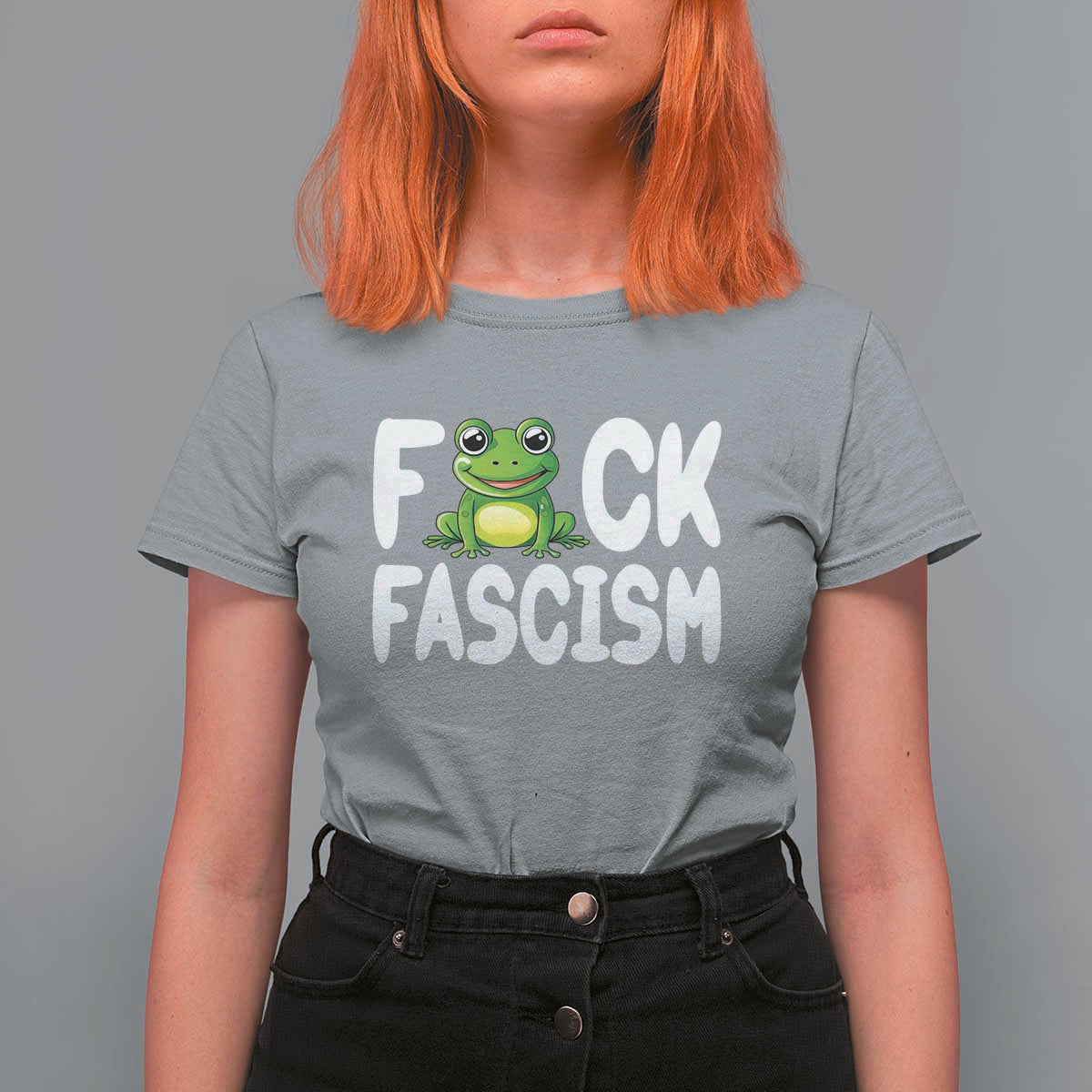 Funny Frog Fck Fascism T Shirt For Women Resist Protest Human Rights - Wonder Print Shop
