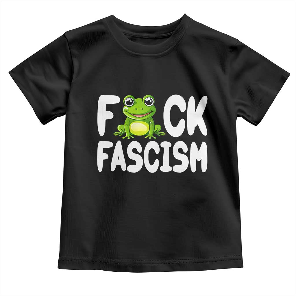 Funny Frog Fck Fascism Toddler T Shirt Resist Protest Human Rights - Wonder Print Shop