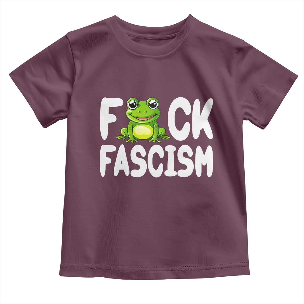 Funny Frog Fck Fascism Toddler T Shirt Resist Protest Human Rights - Wonder Print Shop