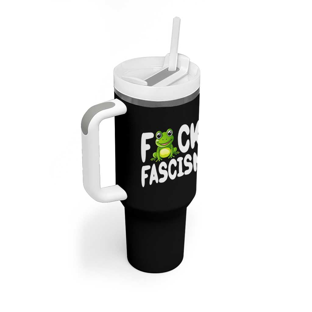 Funny Frog Fck Fascism Tumbler With Handle Resist Protest Human Rights - Wonder Print Shop