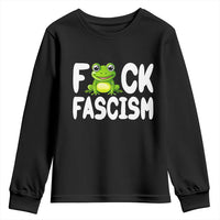 Funny Frog Fck Fascism Youth Sweatshirt Resist Protest Human Rights - Wonder Print Shop