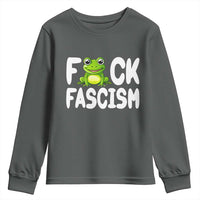 Funny Frog Fck Fascism Youth Sweatshirt Resist Protest Human Rights - Wonder Print Shop