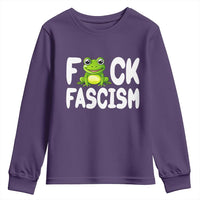 Funny Frog Fck Fascism Youth Sweatshirt Resist Protest Human Rights - Wonder Print Shop