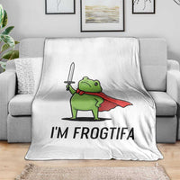 Funny Huzzah Frog Throw Blanket Im Frogtifa Knight Resist Protest - Wonder Print Shop