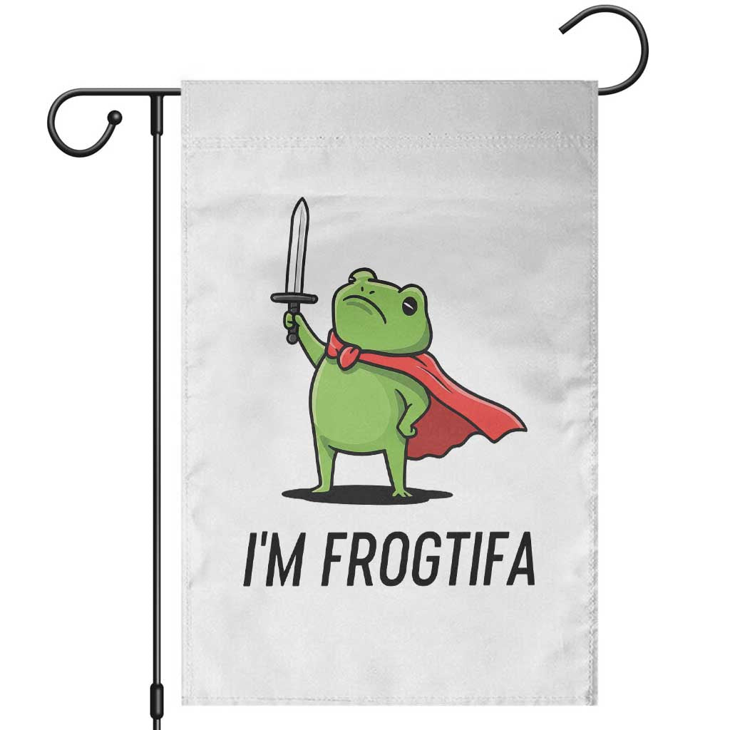 Funny Huzzah Frog Garden Flag Im Frogtifa Knight Resist Protest - Wonder Print Shop