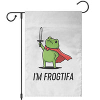 Funny Huzzah Frog Garden Flag Im Frogtifa Knight Resist Protest - Wonder Print Shop