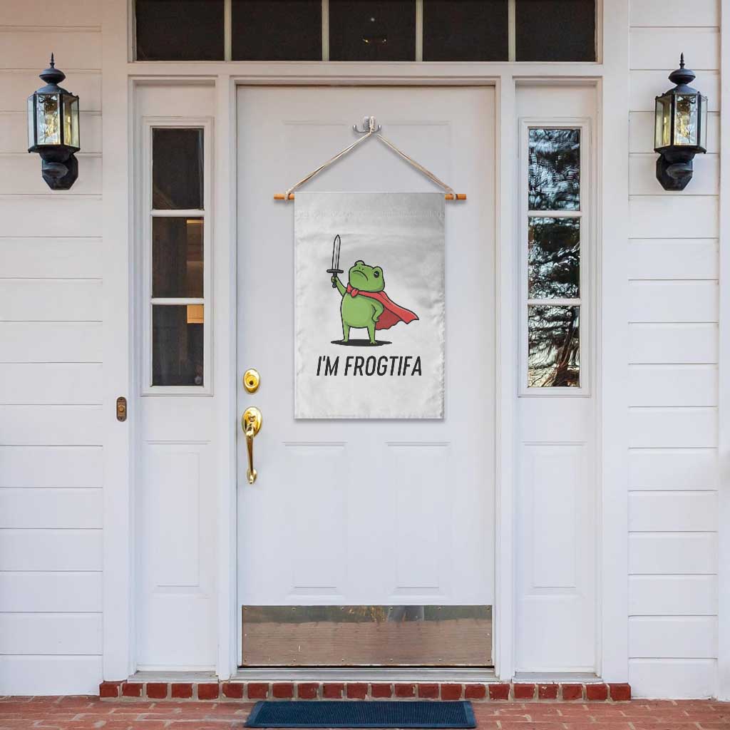 Funny Huzzah Frog Garden Flag Im Frogtifa Knight Resist Protest - Wonder Print Shop