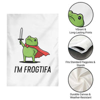 Funny Huzzah Frog Garden Flag Im Frogtifa Knight Resist Protest - Wonder Print Shop