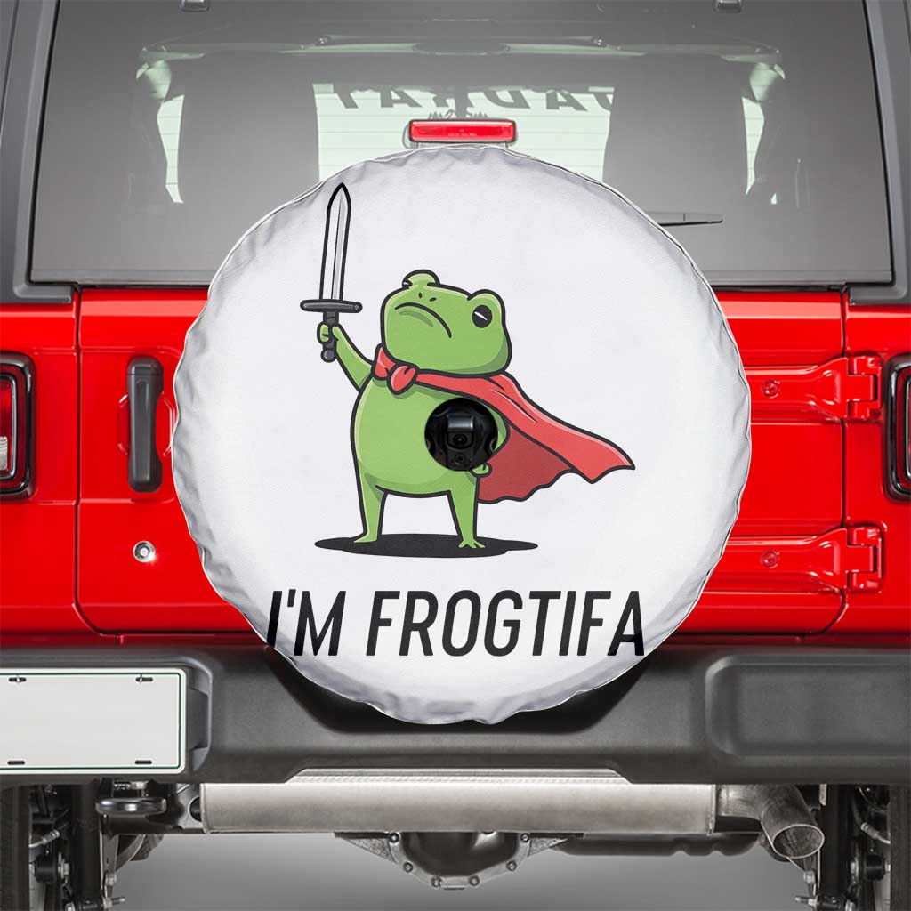Funny Huzzah Frog Spare Tire Cover Im Frogtifa Knight Resist Protest - Wonder Print Shop