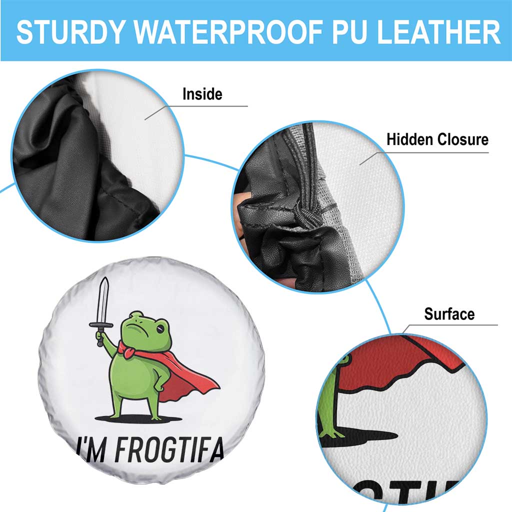 Funny Huzzah Frog Spare Tire Cover Im Frogtifa Knight Resist Protest - Wonder Print Shop