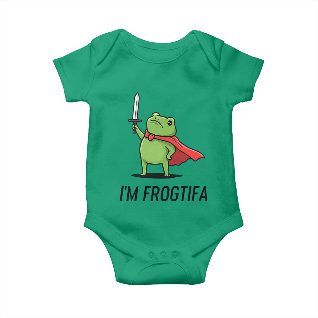 Funny Huzzah Frog Baby Onesie Im Frogtifa Knight Resist Protest - Wonder Print Shop