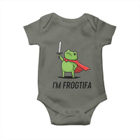 Funny Huzzah Frog Baby Onesie Im Frogtifa Knight Resist Protest - Wonder Print Shop