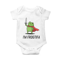 Funny Huzzah Frog Baby Onesie Im Frogtifa Knight Resist Protest - Wonder Print Shop
