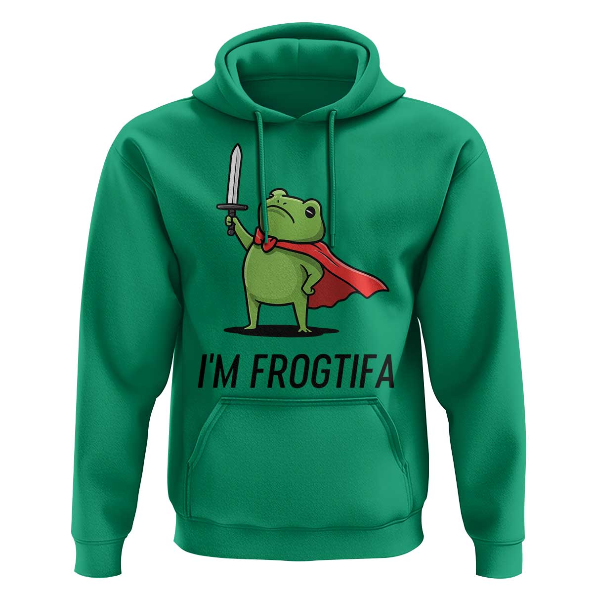 Funny Huzzah Frog Hoodie Im Frogtifa Knight Resist Protest - Wonder Print Shop