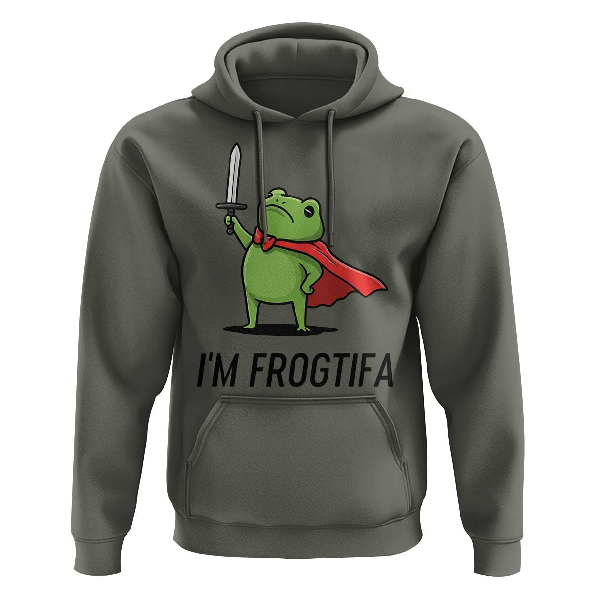 Funny Huzzah Frog Hoodie Im Frogtifa Knight Resist Protest - Wonder Print Shop