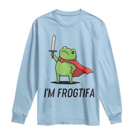 Funny Huzzah Frog Long Sleeve Shirt Im Frogtifa Knight Resist Protest - Wonder Print Shop