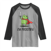Funny Huzzah Frog Raglan Shirt Im Frogtifa Knight Resist Protest - Wonder Print Shop