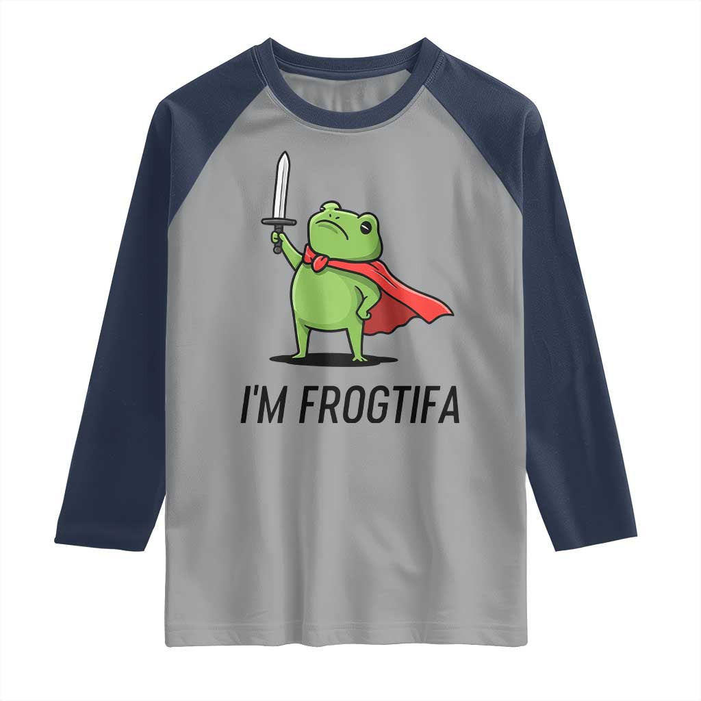 Funny Huzzah Frog Raglan Shirt Im Frogtifa Knight Resist Protest - Wonder Print Shop