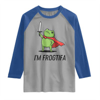 Funny Huzzah Frog Raglan Shirt Im Frogtifa Knight Resist Protest - Wonder Print Shop