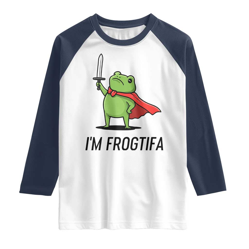 Funny Huzzah Frog Raglan Shirt Im Frogtifa Knight Resist Protest - Wonder Print Shop
