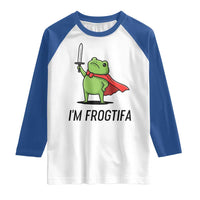Funny Huzzah Frog Raglan Shirt Im Frogtifa Knight Resist Protest - Wonder Print Shop