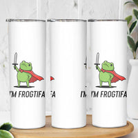 Funny Huzzah Frog Skinny Tumbler Im Frogtifa Knight Resist Protest - Wonder Print Shop