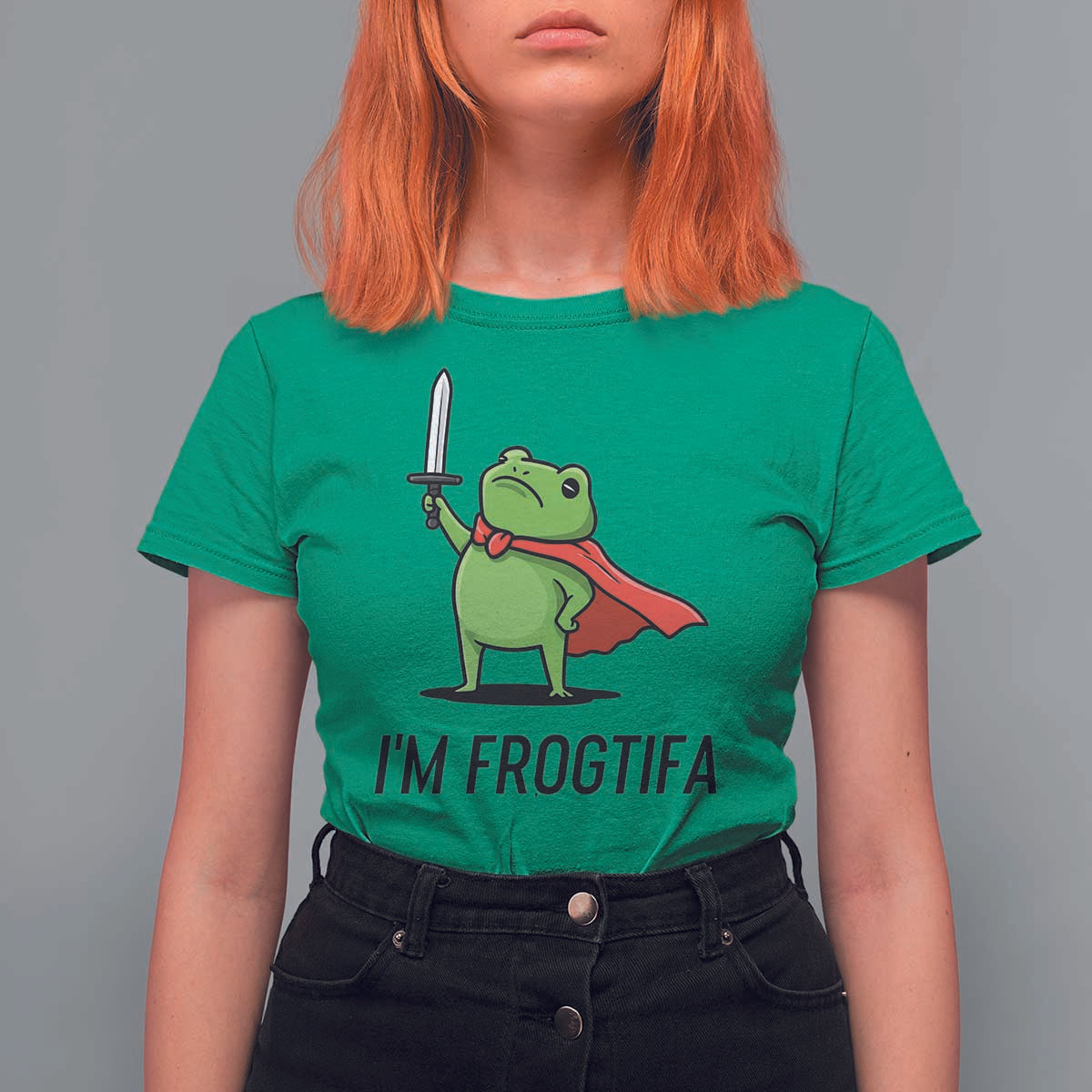 Funny Huzzah Frog T Shirt For Women Im Frogtifa Knight Resist Protest - Wonder Print Shop